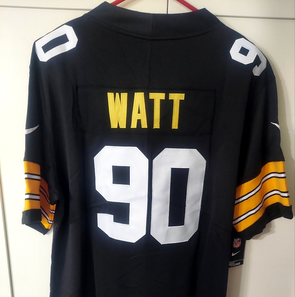 TJ Watt Pittsburgh Steelers Black Stitched Jersey. Ships SAME Day. NWT - Picture 2 of 5